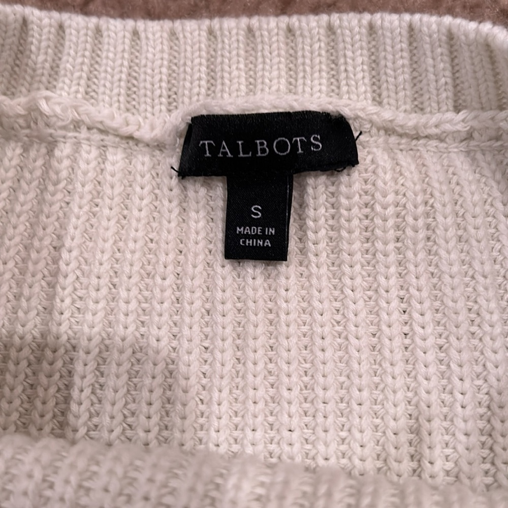 Talbots Crewneck Sweater Multicolored Size Small - image 4